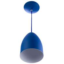 Lustre Pendente Cone Alumínio 20x14cm Soquete E-27 Azul