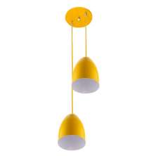 Pendente Cone Bala Sadan Aluminio Duplo Amarelo