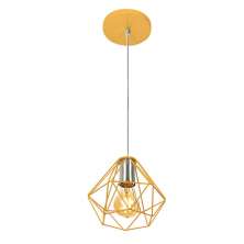 Pendente Diamante Aramado Amarelo com Prata Fabuloso