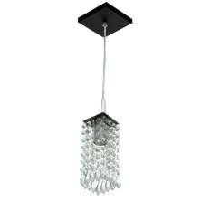 Pendente Quadrado Clearcrillic Cristal Acrílico Preto