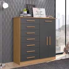 Cômoda 2 Portas 8 Gavetas New Verona - Albatroz Móveis