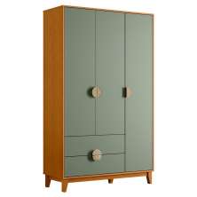 Guarda Roupa Ipê 3 Portas e 2 Gavetas Cinamomo/Sálvia - Móveis Albatroz