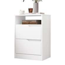 Mesa de Cabeceira Sole 2 Gavetas Flex Branco Fosco - Móveis Albatroz