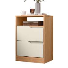 Mesa de Cabeceira Sole 2 Gavetas Flex Off White/Freijó - Móveis Albatroz