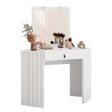 Penteadeira Camarim de Canto Glitter 1 Gaveta Branco - Móveis Albatroz