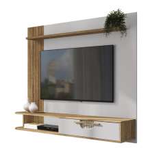 Painel Suspenso Jeri Sala TV até 65 Polegadas 1 Porta Cinamomo/Off White