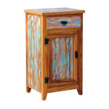 Armário Balcão Arcais 50 cm 1 Porta Madeira Maciça Pátina