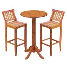 Conjunto Mesa Bistrô 2 Banquetas Madeira Maciça