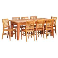 Conjunto Mesa de Jantar 2 M 8 Cadeiras Madri Madeira de Demolição