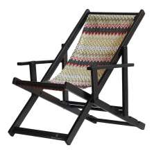 Espreguiçadeira Preguiçosa Dobrável Black CB-Chevron Vermelho