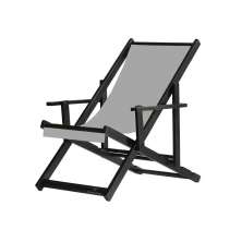 Espreguiçadeira Preguiçosa Dobrável Black CB-Cinza