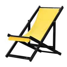 Espreguiçadeira Preguiçosa Dobrável Black SB-Amarelo