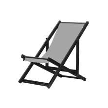 Espreguiçadeira Preguiçosa Dobrável Black SB-Cinza