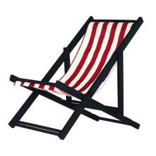 Espreguiçadeira Preguiçosa Dobrável Black SB-List. Verm/Branco