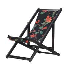 Espreguiçadeira Preguiçosa Dobrável Black SB-Preto Flores