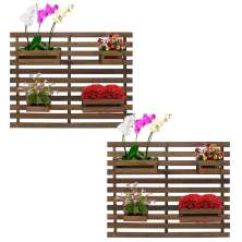 Kit 2 Floreiras Jardim Vertical 100 x 80 cm Madeira Maciça