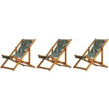Kit 3 Espreguiçadeira Preguiçosa Dobrável Mel SB-Triang Azul