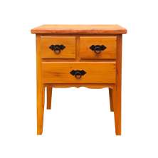 Mesa Cabeceira 60 cm 1 Gaveta Madeira de Demolição Natural