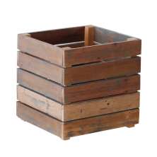 Vaso Cachepot 30 x 30 cm Madeira Demolição Natural