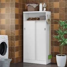 Armário Utilitário Multiuso 2 Portas Branco Carraro
