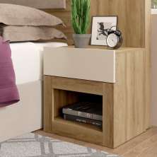 Mesa Lateral/Cabeceira 1 Gaveta Noce Carraro