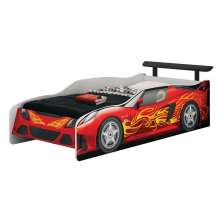 Cama Quarto Carro Sport Car Infantil Preto/Branco
