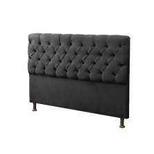 Cabeceira Queen 160cm Para Cama Box Sofia Corino Preto - DS Móveis