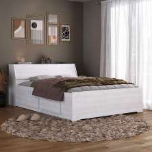 Cama Baú Queen Size com 4 gavetas Ilan 1251 Carvalho Claro
