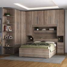 Dormitório Queen Size Sem Cama 1219S Castanho