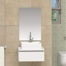 Conjunto Gabinete Banheiro JOY 45 Branco Inteiro
