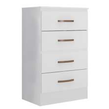 Cômoda para Quarto 4 Gavetas Lisa MDP Branco