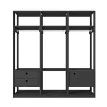 Guarda-Roupa Closet Modulado Titan 1 Porta 2 Gavetas Preto