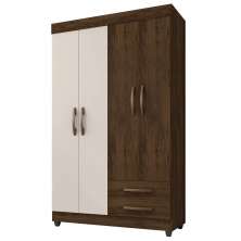 Guarda Roupa Solteiro 4 Portas 2 Gavetas Lion - Móveis Leão