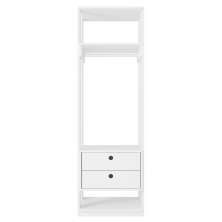 Módulo Guarda Roupa Closet 58cm Com 2 Gavetas Titan Branco Velluto - Móveis Leão