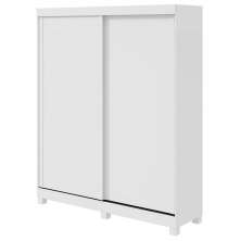 Guarda-Roupas Casal 2 Portas 2 Gavetas Zeine com Pés sem Espelho - Lopas Branco