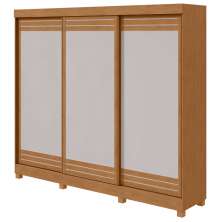 Guarda-Roupas Casal Nice 3 Portas 4 Gavetas Flex com Pés  s/ kit - Lopas Amendoa Clean/Off White
