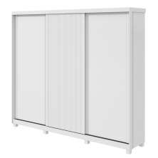 Guarda-Roupas Ollie 274cm 3 Portas 3 Gavetas 7 Prateleiras sem Espelho com Pés 1GAV3 - Lopas Branco
