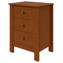 Mesa de Cabeceira 3 Gavetas Maggiore New - Lopas Frassino