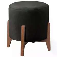 Puf Puff Para Sala Lhor Corano Preto RM