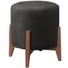 Puff Puf Sala Lhor Veludo Preto RM