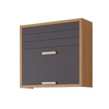 Armario Aereo Divina 80 cm com 2 Portas Freijo/Titanium