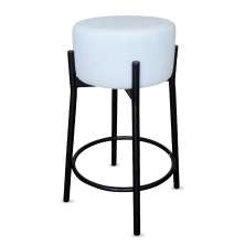 Banqueta para Cozinha Bar Balcão Bistrô Bancada Bouclê Média Branca