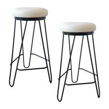 Kit 2 Banquetas Média para Cozinha Bar Balcão Bistrô Hairpin OffWhite