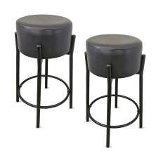 Kit 2 Banquetas para Cozinha Balcão Bistrô Bancada Dre Média Preta