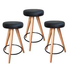 Kit 3 Banqueta Banco Pé Palito Média Cozinha Bar Balcão 60cm