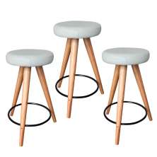 Kit 3 Banqueta Banco Pé Palito Média Cozinha Bar Balcão 60cm