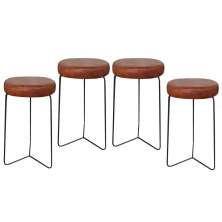 Kit 4 Banqueta Banco Aço Média Cozinha Bar Balcão 62cm Altura