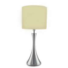Abajur de Mesa 158 Escovada Cúpula Cru 1 Lâmp. Bivolt