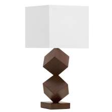 Abajur de Mesa 20 Wengue C/ Cúpula 1 Lâmp. Bivolt