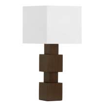 Abajur de Mesa 22 Wengue C/ Cúpula 1 Lâmp. Bivolt